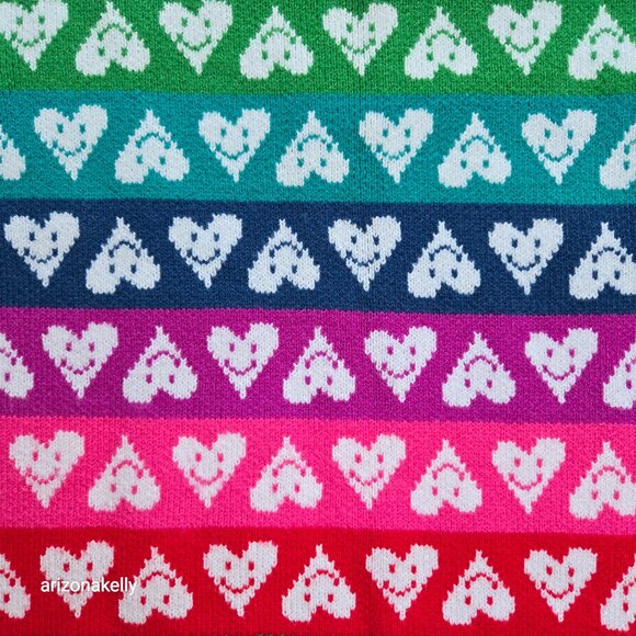 NWT Aqua x Kerri Rosenthal Happy Hearts Sweater XS - Picture 9 of 11